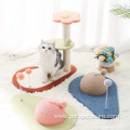 Mushroom house tree natural cotton ball cat tree